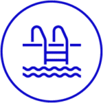 Piscina aquecida com borda infinita